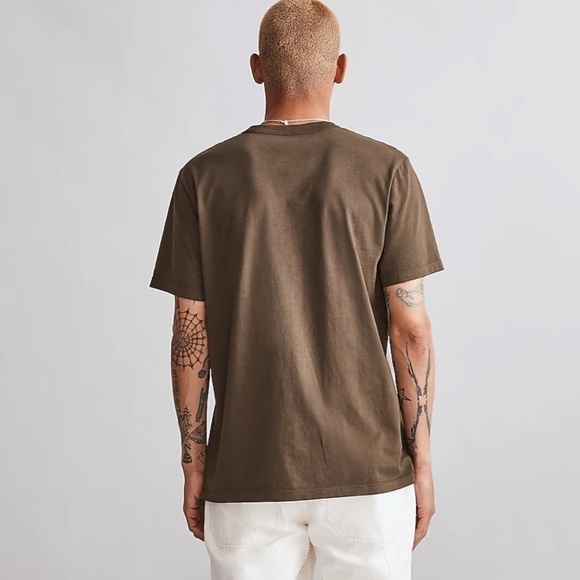 Madewell garment dyed allday crewneck tee dried olive green - Picture 3 of 7